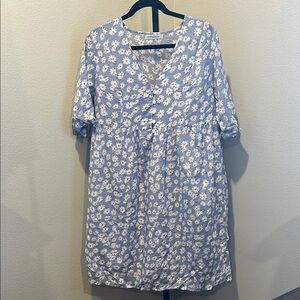 MISSLOOK Light Blue Floral Dress